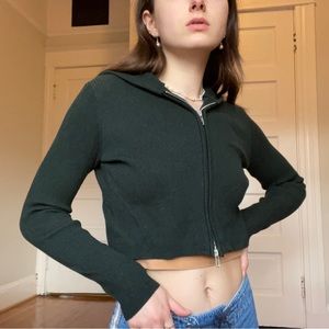 dark green brandy melville arden hoodie